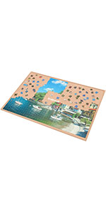 LAVIEVERT Wooden Jigsaw Puzzle Board Puzzle Storage