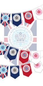 20 Pcs Coronation Bunting for Charles III