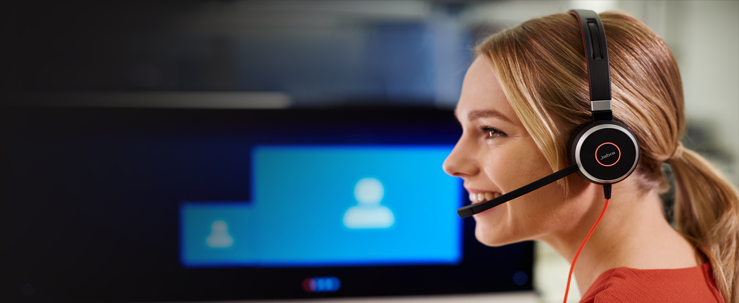 Jabra Evolve 40 UC Stereo Wired Headset / Music Headphones