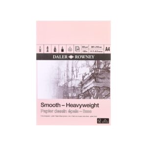 Daler Rowney Smooth 220 gsm A4 Heavyweight Drawing Paper Pad
