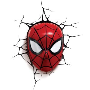 3D Light FX 816733002224 Spiderman Marvel Spider Man Mask 3D Wall Light