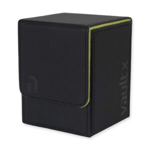 Vault X® Premium Exo-Tec® Deck Box - Large Size for 80+ Sleeved Cards - PVC Free Card Holder for TCG (Electric Green)