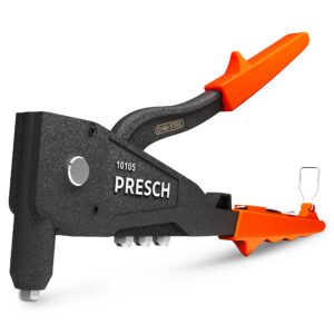 Presch Rivet Gun - Robust Professional Riveter Rivet Gun - Riveting Tool with an Ergonomic Handle for Blind Rivets - Steel Ø 2.4