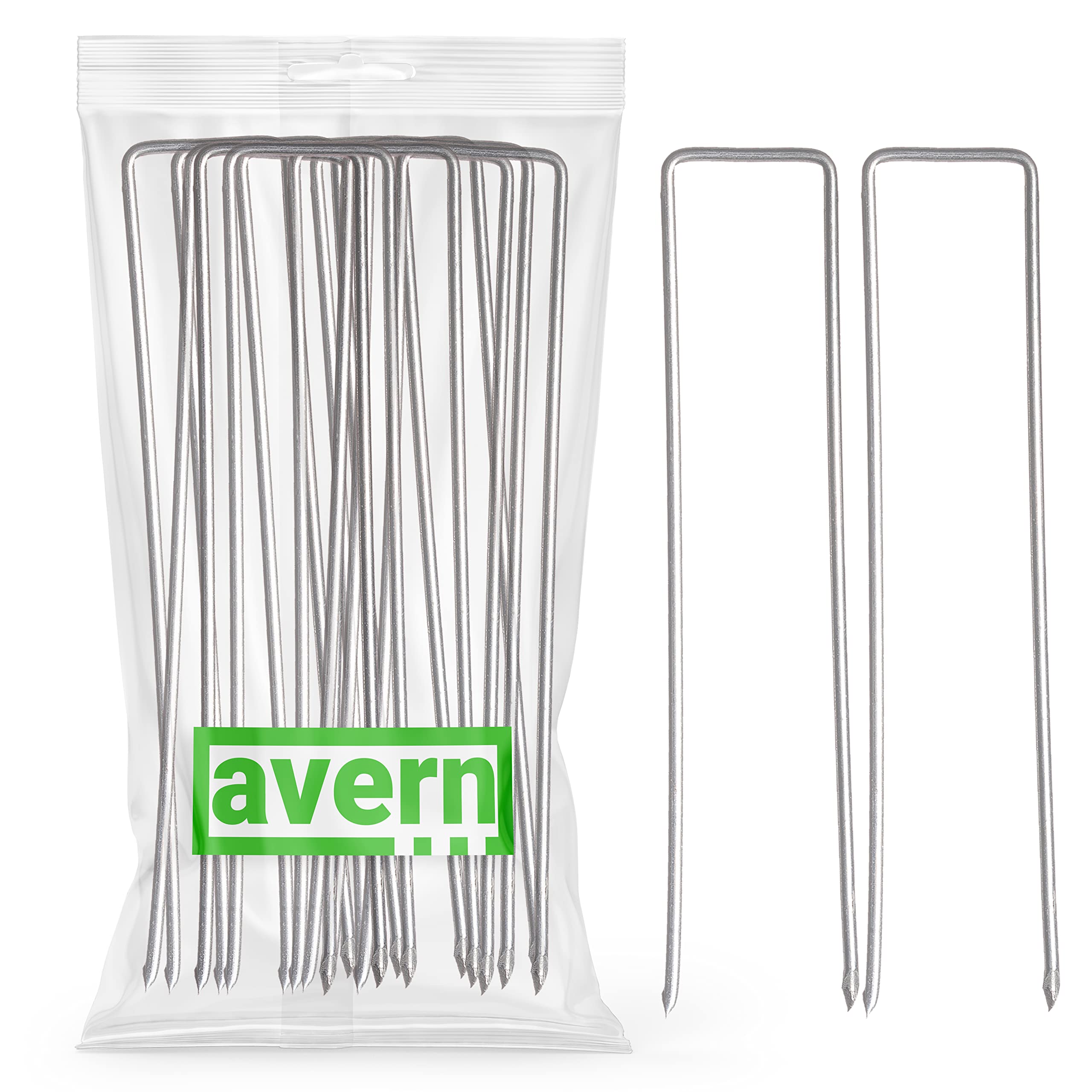 Avern 50 pack of 6 inch Galvanised Garden Securing Peg for weed fabric