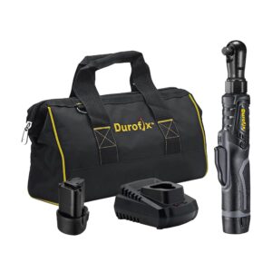 Durofix RW1210-4PG G12 Lithium-Ion 12V (10.8V) Brushless Electric 1/2” Cordless Ratchet Wrench Set Power Tool Kit | Tool Set Includes Battery Pack