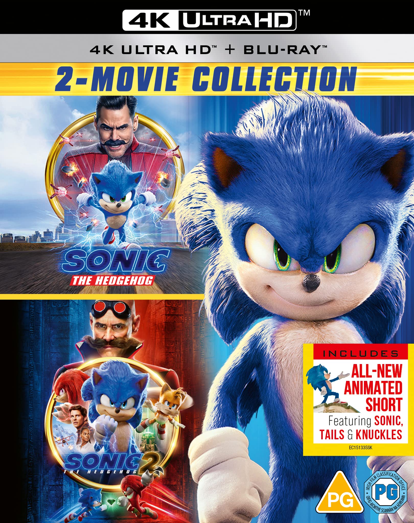 Sonic The Hedgehog 1 & 2 [Blu-ray] [Region A & B & C]
