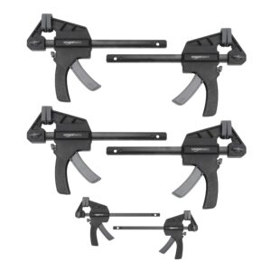 Amazon Basics 6-Piece Steel Spring Clamp Set - 2 Pieces 10.16 cm