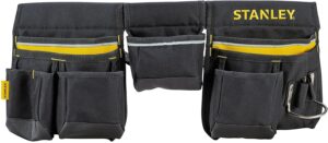 STANLEY 600 Denier Tool Belt Pouch with Multi-Pockets Storage Organiser