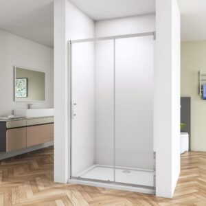 Biubiubath 1200mm Sliding Shower Enclosure Shower Screen Walk in 6mm Glass Doo