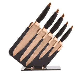 Tower T81532RD Kitchen Knife Set with Acrylic Knife Block