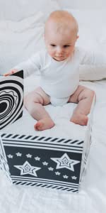 black and white sensory board