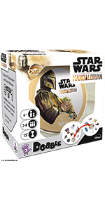 Asmodee | Dobble Star Wars Mandalorian | Card Game | Ages 6+ | 2-8 Players | 15 Minutes Playing Time
