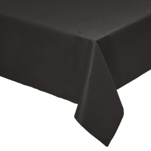 Amazon Basics Rectangular Washable Polyester Fabric Tablecloth – 153 x 259 cm Black