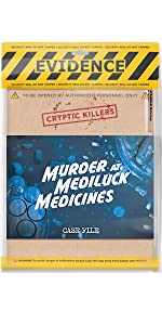 Murder Case File Mystery Folder Crime Solve Detective Game Fun Police Hunt Play Party