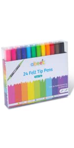 24 felt tip pens - double sided