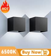 CANMEIJIA 6W Outdoor Wall Lights Sconce, Up Down Outdoor Light Fixture, 3000K Porch Lights Outdoor