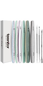 nail file with cuticle pusher