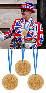 3 PCS King Charles Coronation Wooden Medals