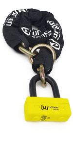 urban security, anti-theft motorbike, chain loop, scooter, padlock, homologated SRA, urban ur74120
