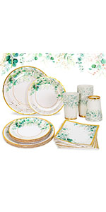 Sage Green Paper Plates