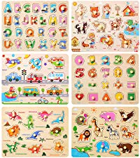Popular kids puzzles 3 wooden peg puzzles