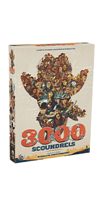 Unexpected Games | 3000 Scoundrels | Board Game | Ages 12+ | 2-4 Players 60-90 Minutes Playing Time