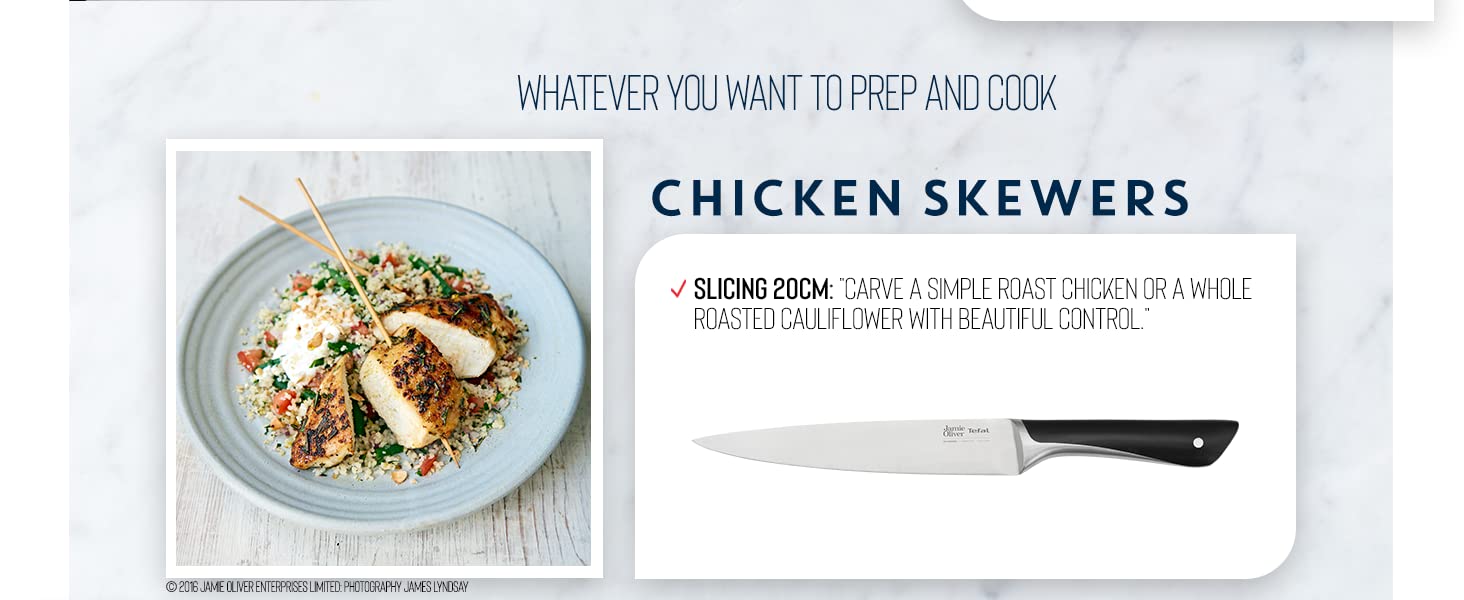 Chicken Skewers with the 20cm Slicing Knife