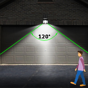 Automatic light up to dim solar spotlight
