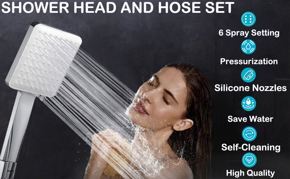 shower head and hose set