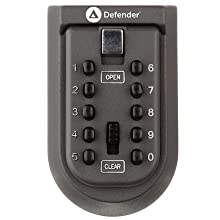 masterlock defender compact small key safe keysafe wall mounted button combination police approved