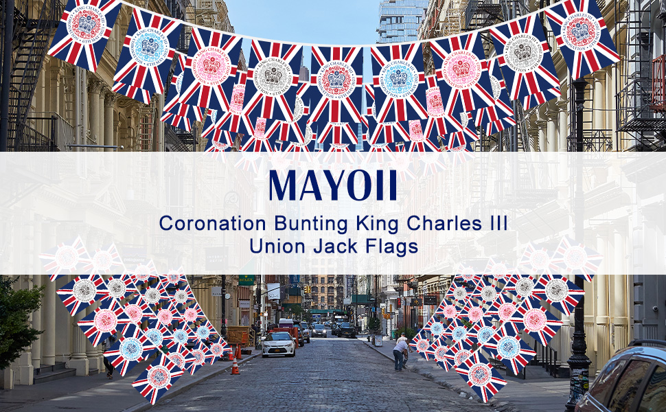  King Charles III Coronation Bunting With Official Coronation Logo