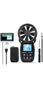 Anemometer wind speed meter air flow gauge monitor airflow air vent HVAC DJI drone shooting