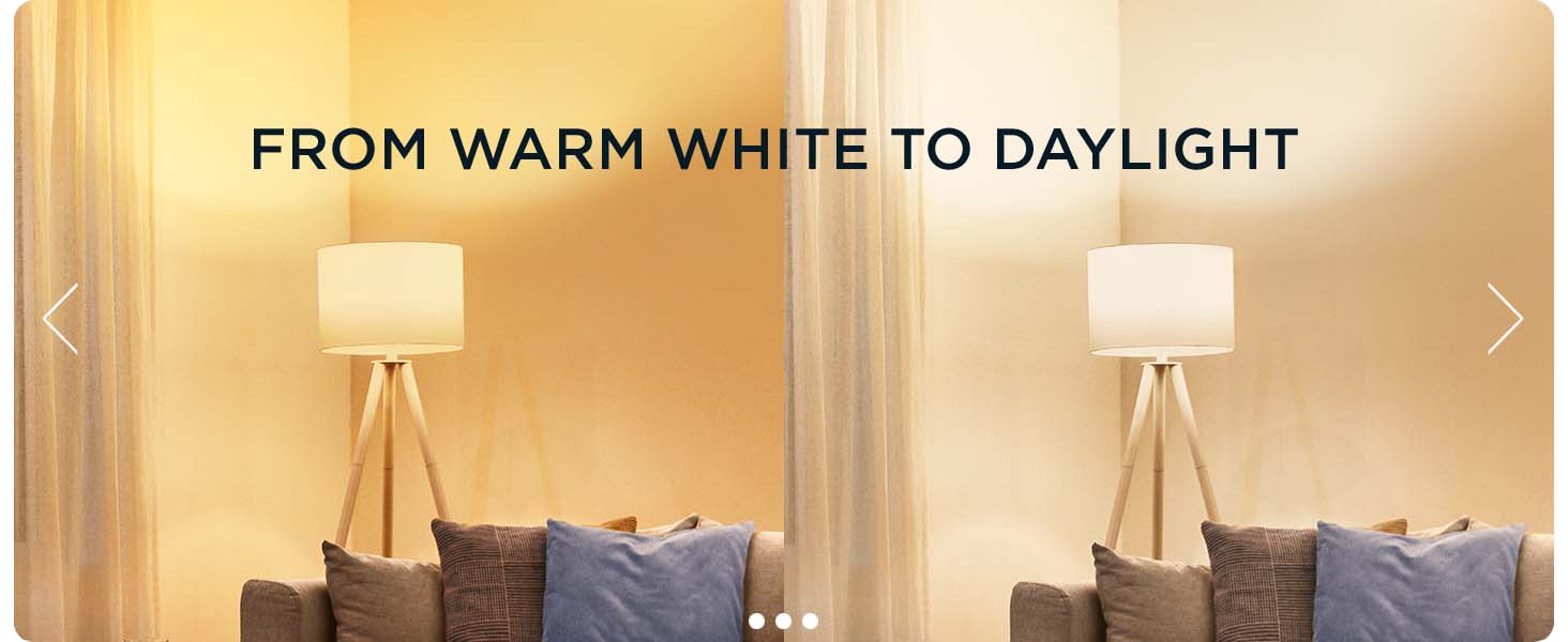 From warm to White daylight