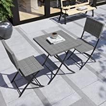 Capri Bistro Set, Grey