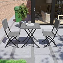 Capri Bistro Set, Grey