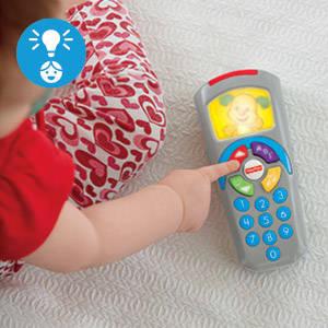 Baby will love using this toy remote to “channel surf” and learn with Puppy!