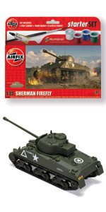 Airfix Sherman box and kit