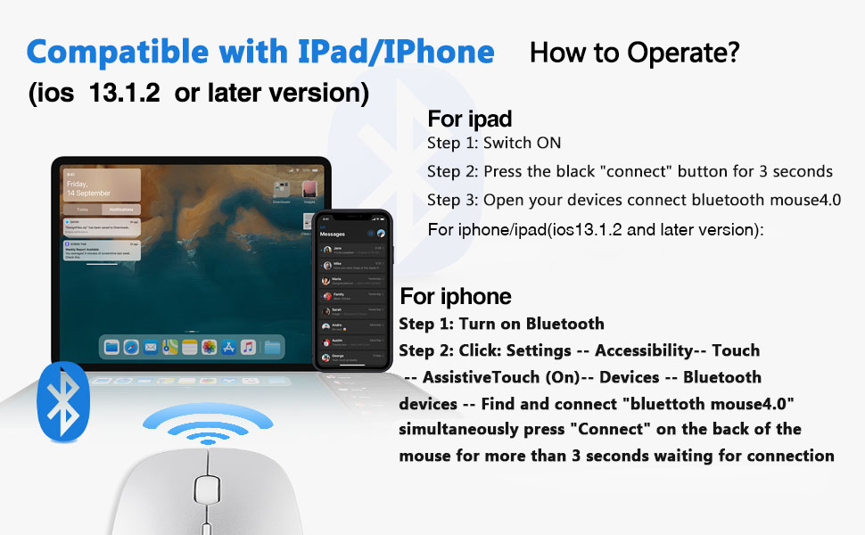 mouse for ipad mac laptop