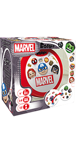 Asmodee | Dobble Marvel Emoji | Card Game | Ages 6+ | 2-8 Players | 15 Minutes Playing Time