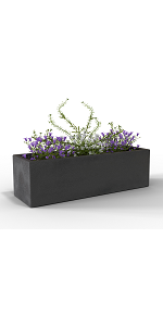 planter trough 80cm anthracite grey plant pot flower