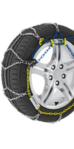 Snow chains self-locking tension; Michelin Extreme Grip snow chain; quick assembly chain.