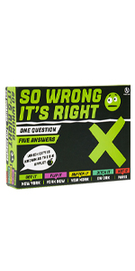 So Wrong It's Right - Format Games Questions Fun Family Trivia Game 3+ Players 12+ Years 30 Mins