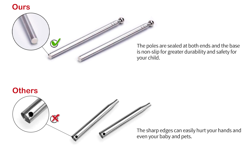 Our telescopic poles are designed to be safer and more logical