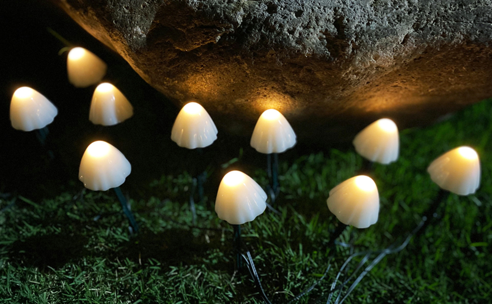 Solar mushroom lights