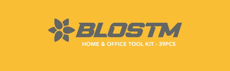 blostm home and office toolkit tool box hand tools tool set small tool box with tools included home