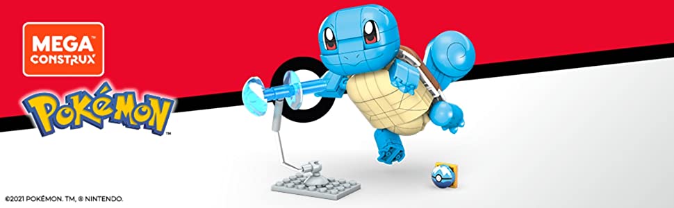 Mega Construx Pokémon Build & Show Squirtle Construction Set, Building Toys for Kids