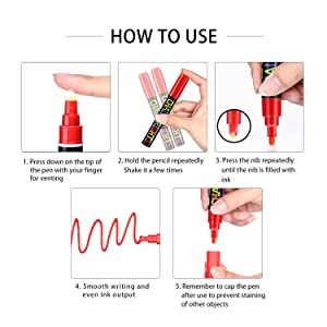 chalk pens coloured ink colours