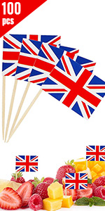 union jack flags on stick