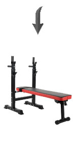 ‎Weight bench with shelf