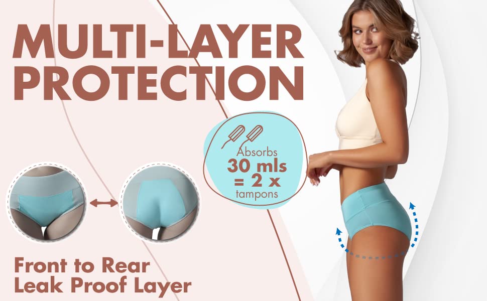 period underwear absorbent menstrual flow panties 